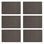 Voir la diapositive 1 : SECRET DE GOURMET Lot de 6 sets de table rectangulaire Lake - 45 x 30 cm - Gris foncé