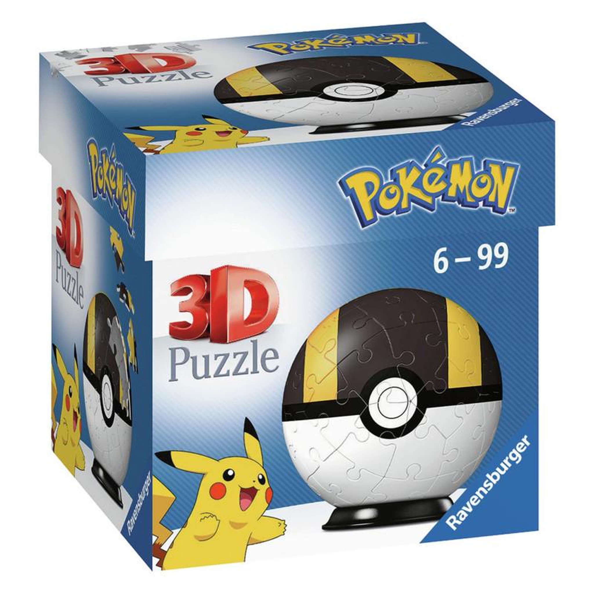 Voir la diapositive 2 : RAVENSBURGER Ravensburger - Puzzle 3D Pokémon Ultra Ball 55 pièces