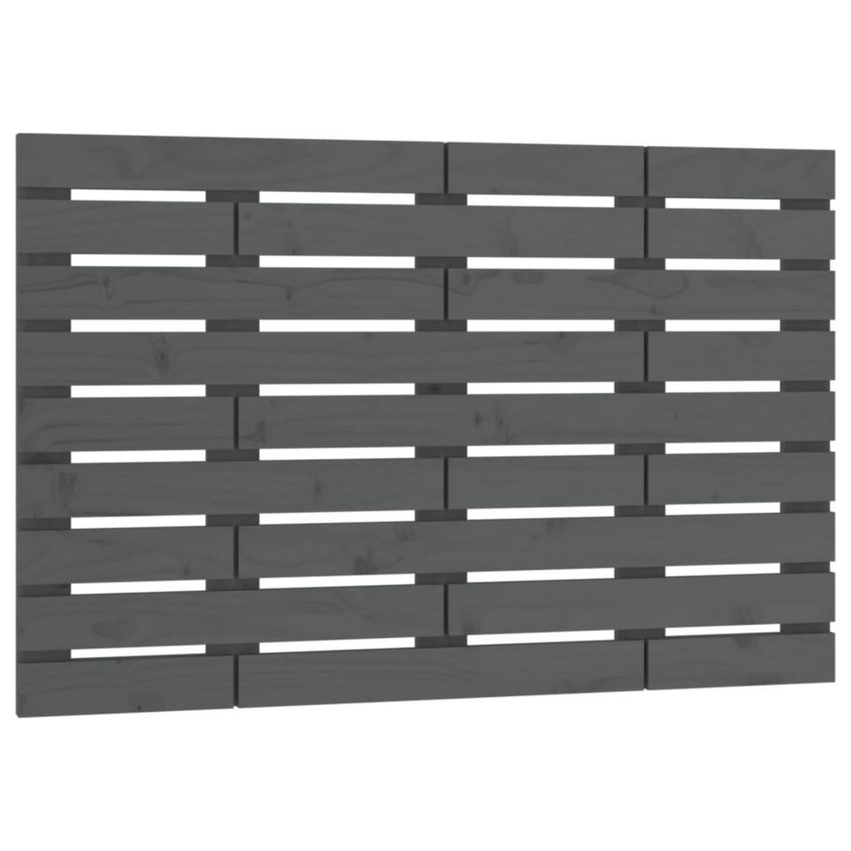 VIDAXL Tete de lit murale Gris 96x3x63 cm Bois massif de pin