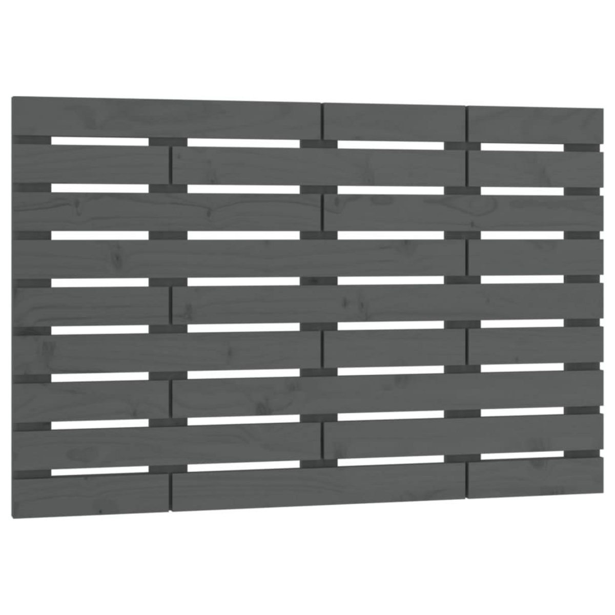 VIDAXL Tete de lit murale Gris 96x3x63 cm Bois massif de pin