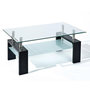 Voir la diapositive 1 : Paris Prix Table Basse Design en Verre  Leny  100cm Noir