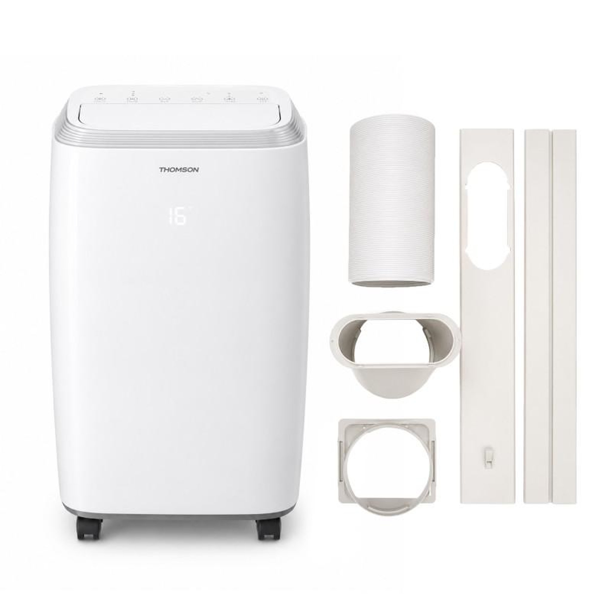 Voir la diapositive 2 : THOMSON Thomson - Climatiseur Mobile électronique Réversible 14000 Btu - Ecran Led - 3 Vitesses - Programmation - 65db - Télécommande