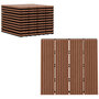 Voir la diapositive 1 : OUTSUNNY Lot de 11 dalles de jardin piscine 30 x 30 x 2,2 cm - clipsables, antidérapantes - HDPE effet bois