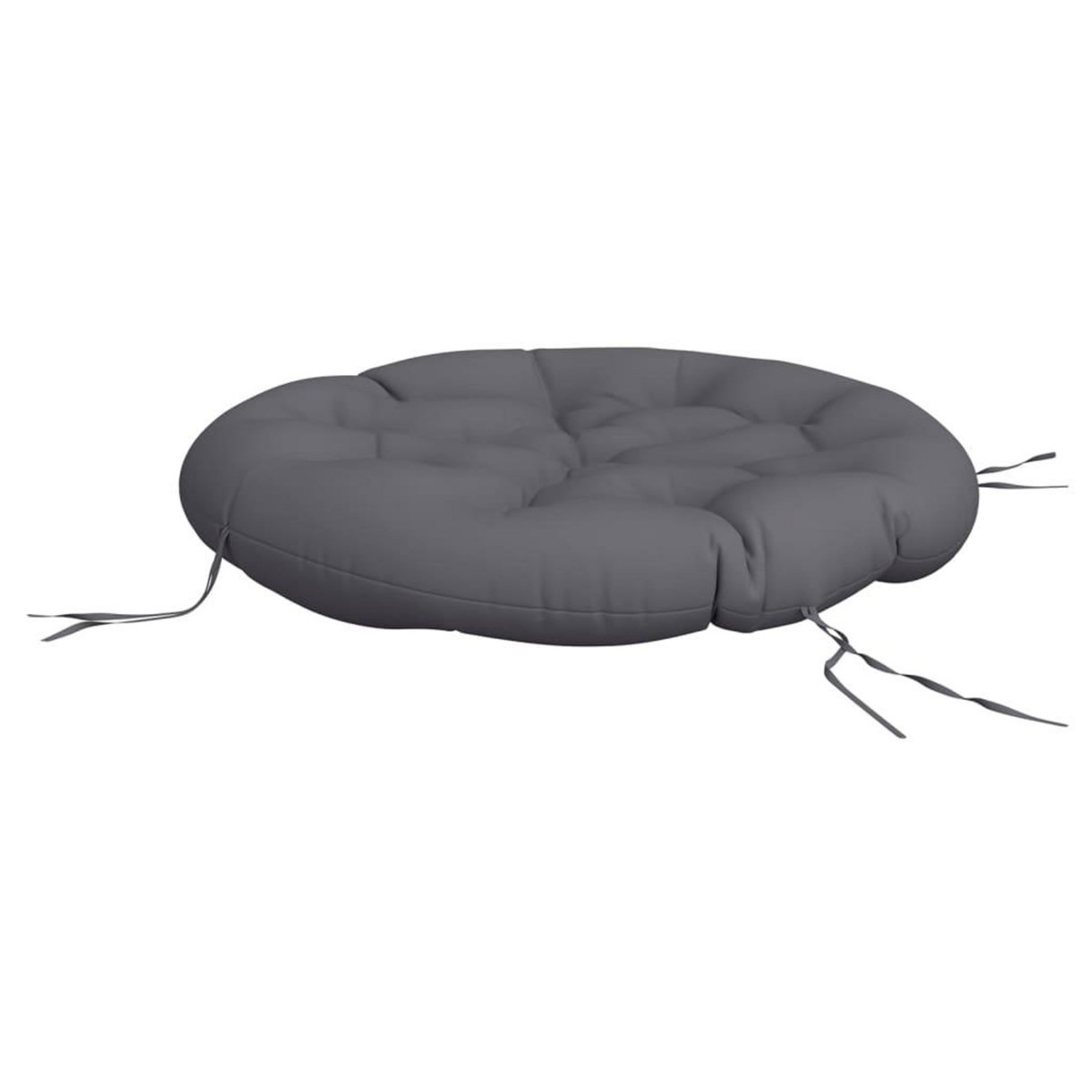 VIDAXL Coussin rond anthracite Ø 100 x11 cm tissu oxford