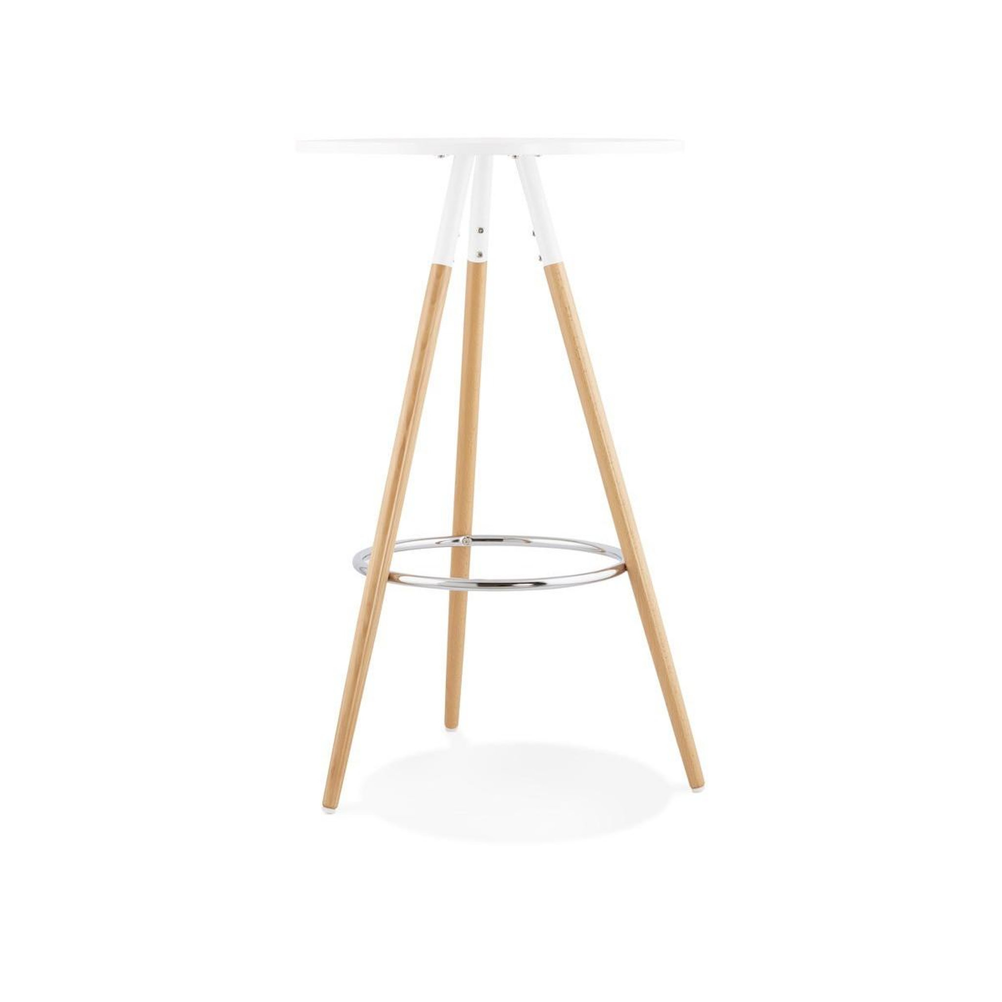 Voir la diapositive 3 : Paris Prix Table de bar  uzak  101cm blanc