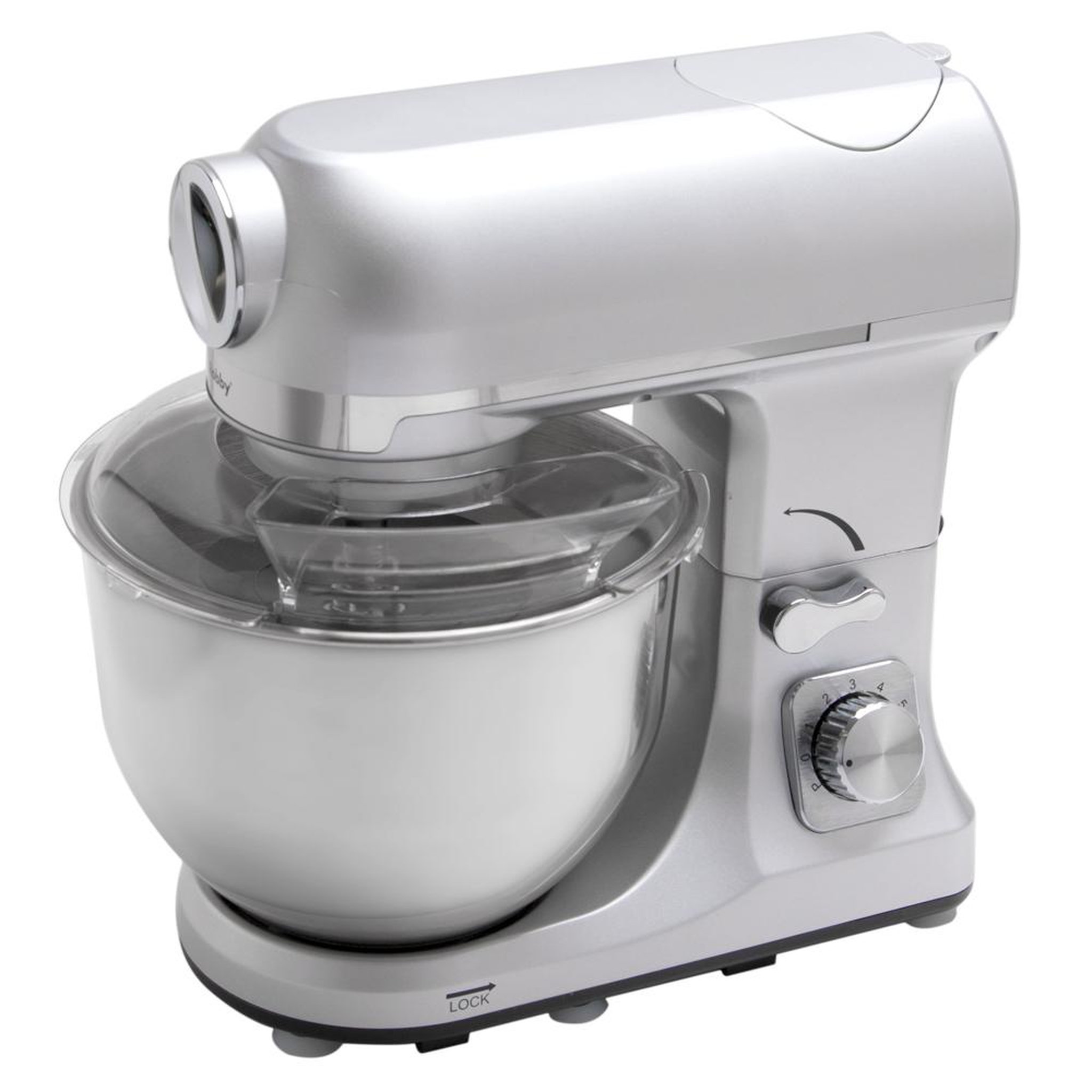 Voir la diapositive 2 : Robby Robot multifonctions 5l 1000w silver avec hachoir et blender 1,5l en verre - robimix silver