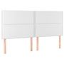 Voir la diapositive 4 : VIDAXL Tete de lit a LED Blanc 200x5x118/128 cm Similicuir