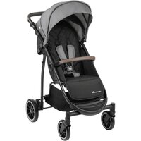 VIDAXL Poussette bebe a 3 roues Gris fonce et noir Acier pas cher 