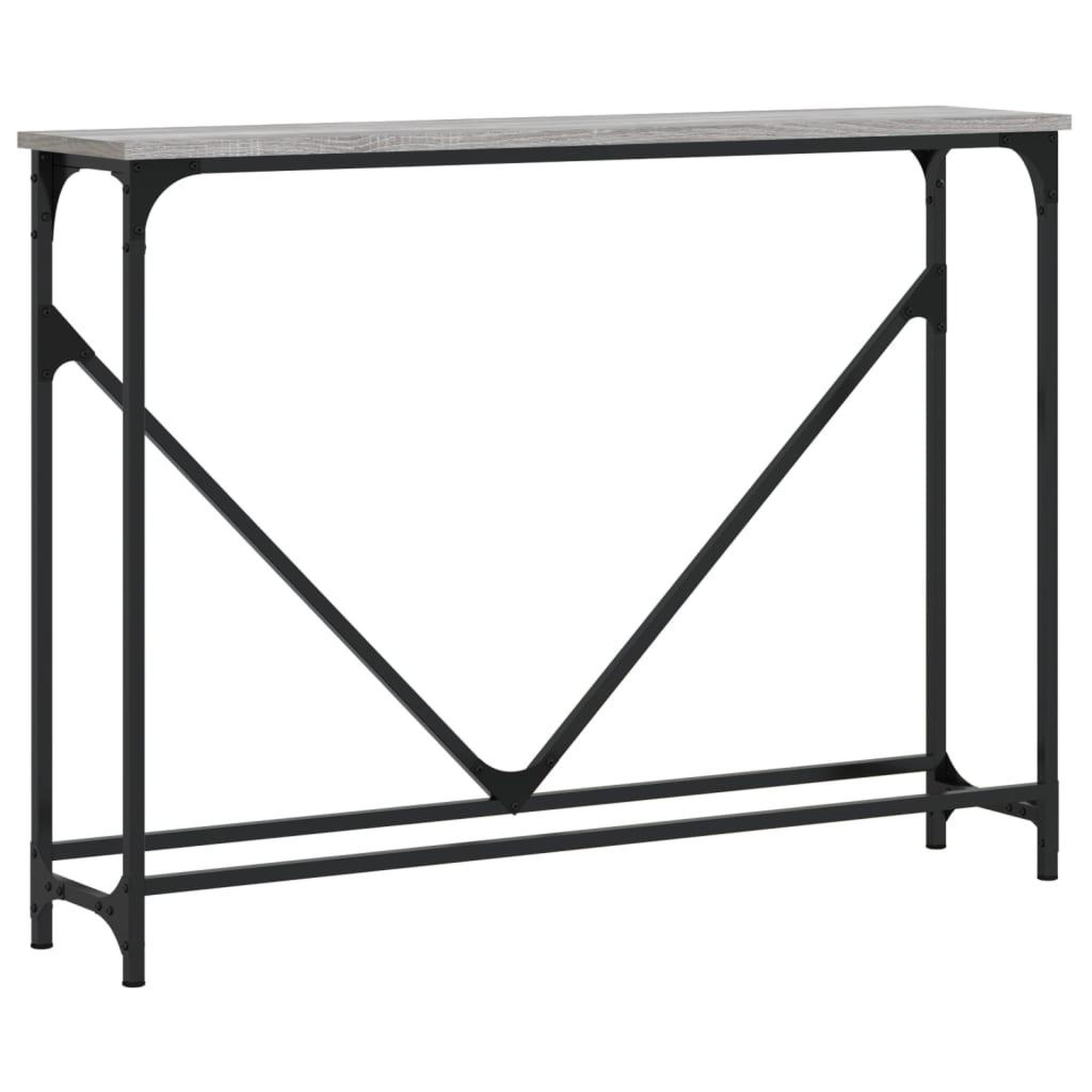 Voir la diapositive 2 : VIDAXL Table console sonoma gris 102x22,5x75 cm bois d'ingenierie