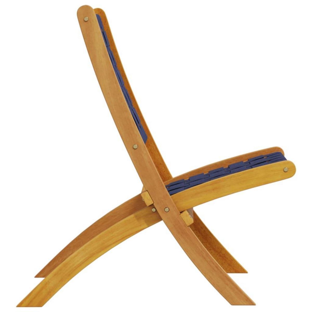 VIDAXL Chaises de jardin pliantes lot de 2 bois d'acacia solide tissu