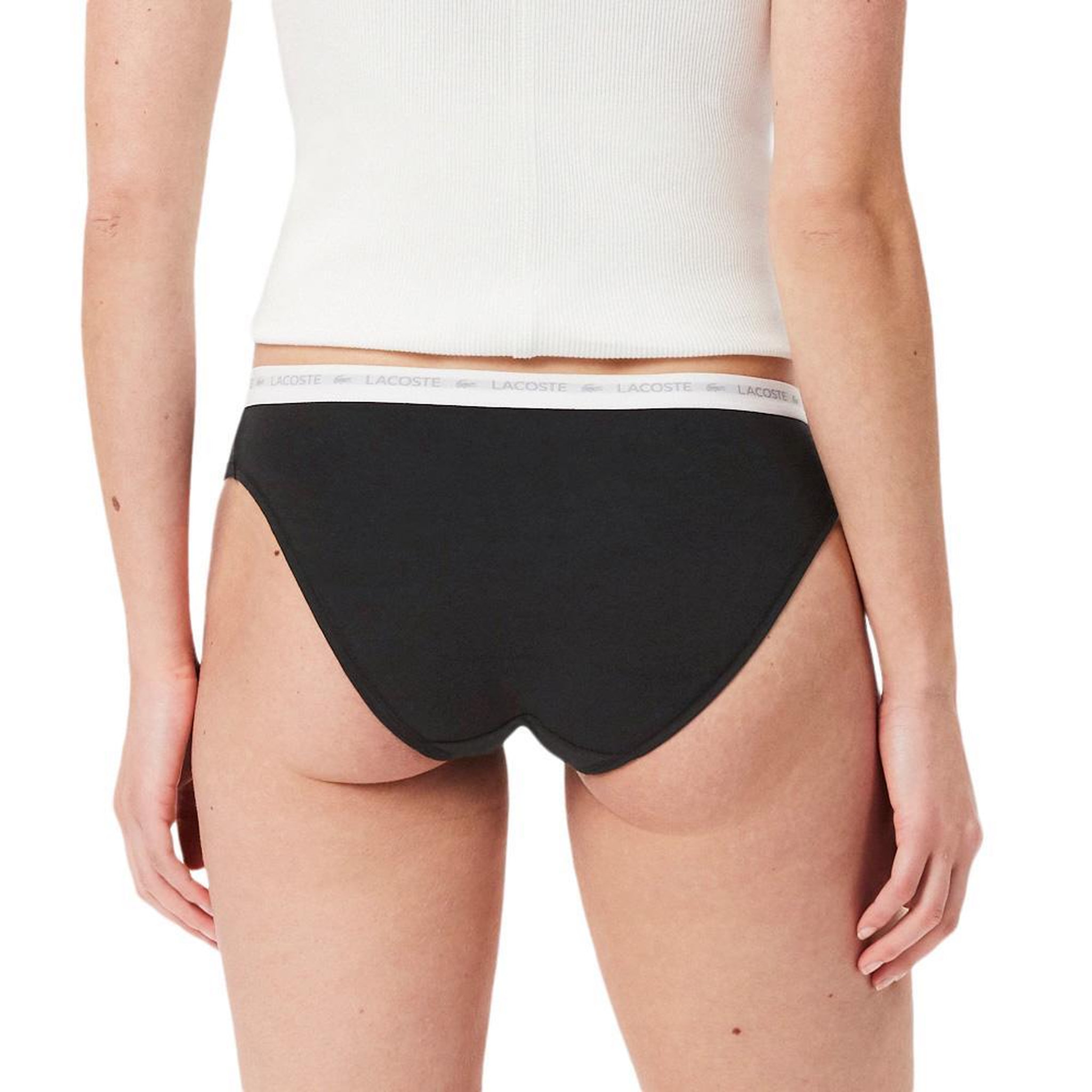 Voir la diapositive 4 : Lacoste X3 culottes noir femme lacoste coton stretch