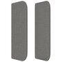 Voir la diapositive 4 : VIDAXL Tete de lit avec oreilles Gris fonce 203x16x78/88 cm Tissu