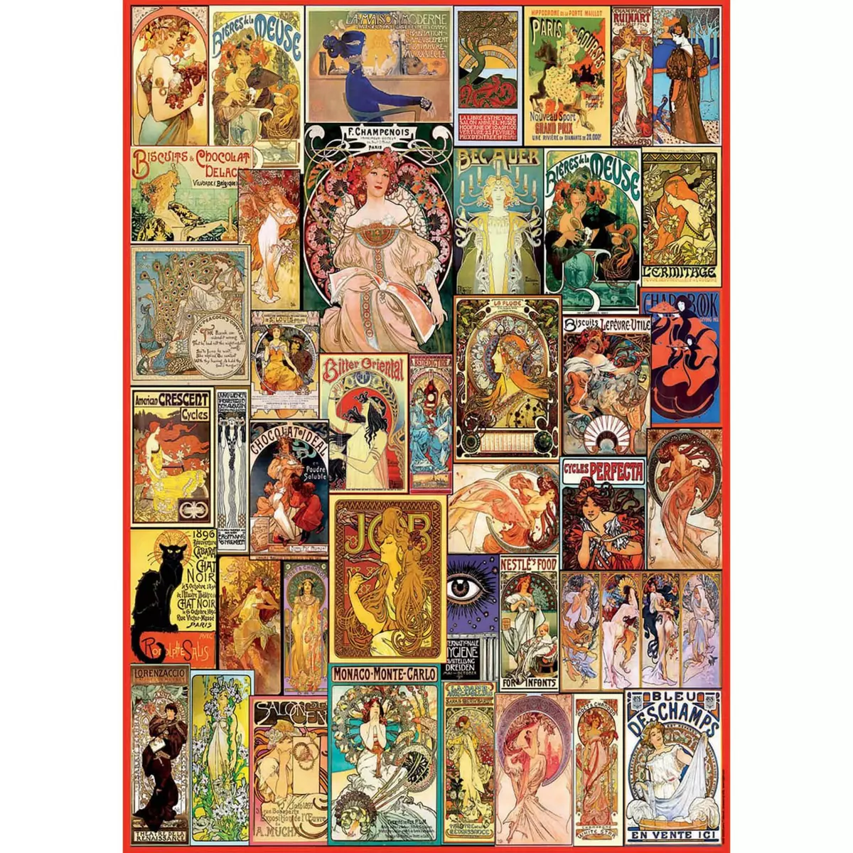 EDUCA Puzzle 1000 pièces : Collage Art Nouveau