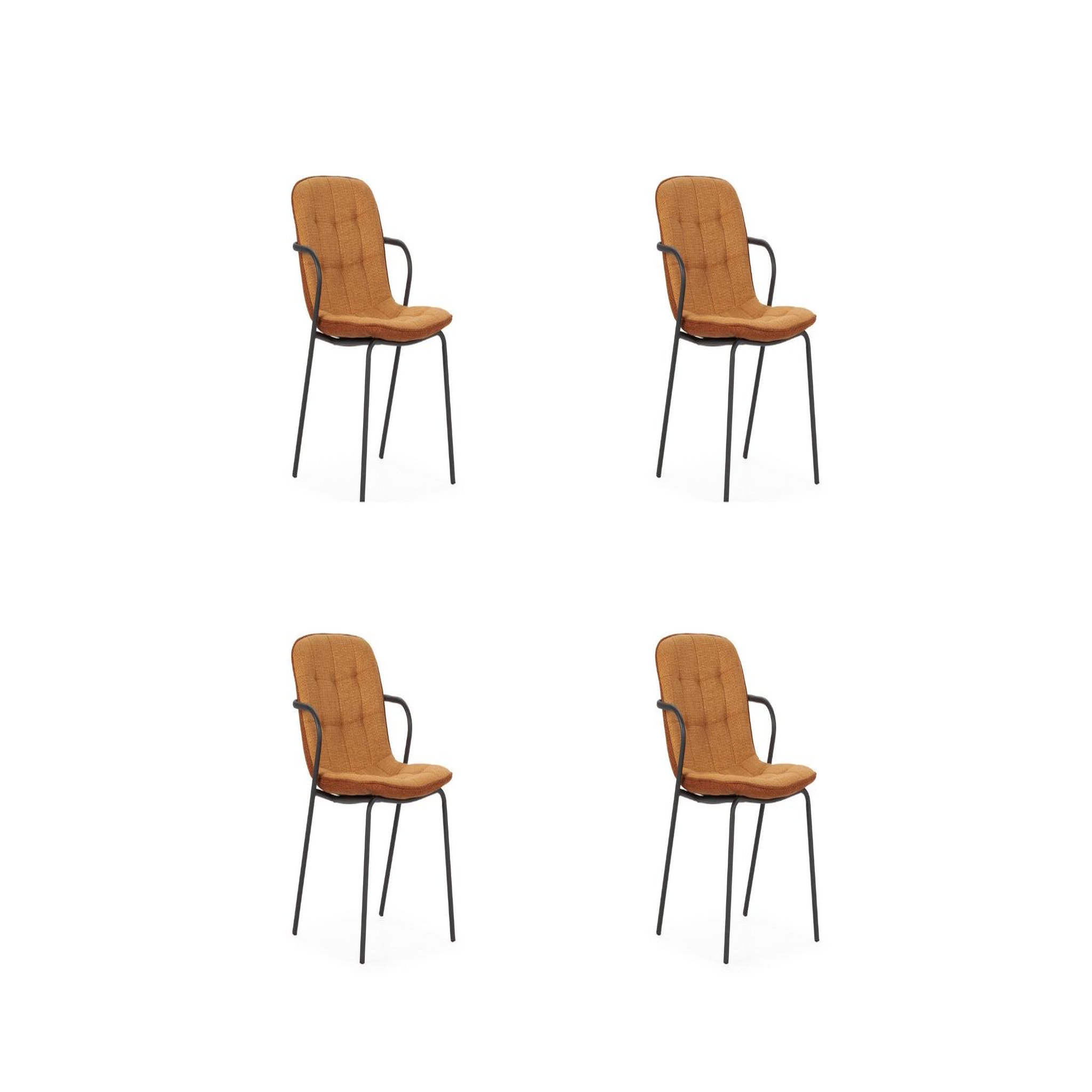 Voir la diapositive 6 : CASANOVA PARIS Marlo - lot de 4 chaises pieds en métal