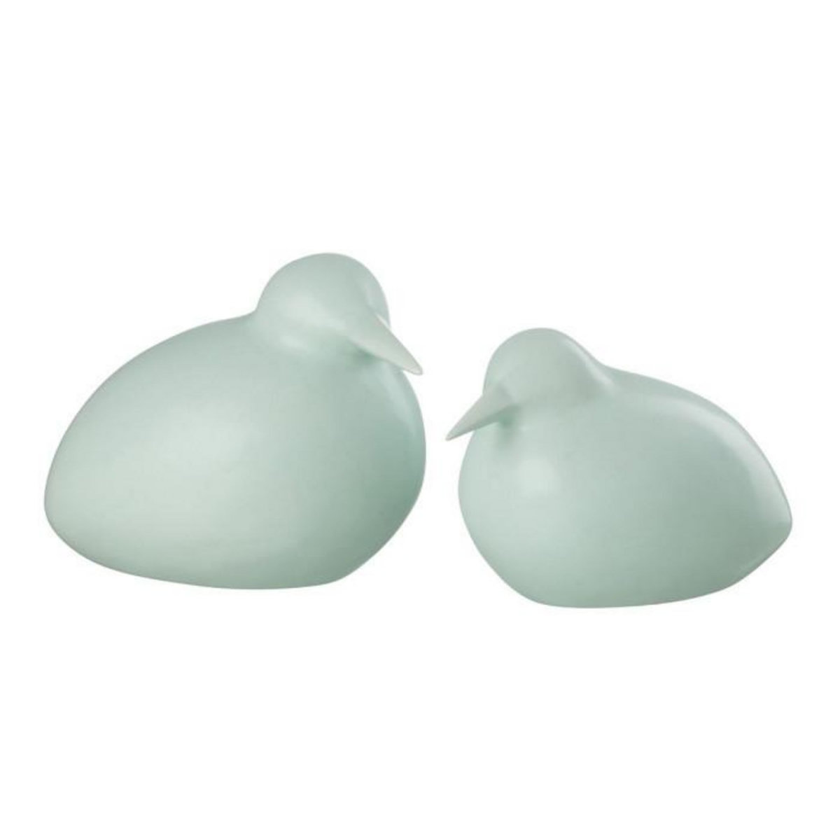 Paris Prix Lot de 2 Statuettes Déco  Oiseaux  22cm Bleu