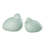 Paris Prix Lot de 2 Statuettes Déco  Oiseaux  22cm Bleu