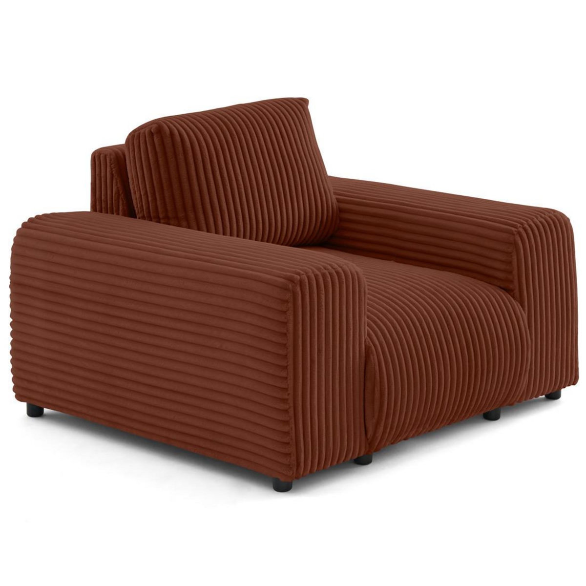 LISA DESIGN Garance - fauteuil en velours côtelé grosses côtes