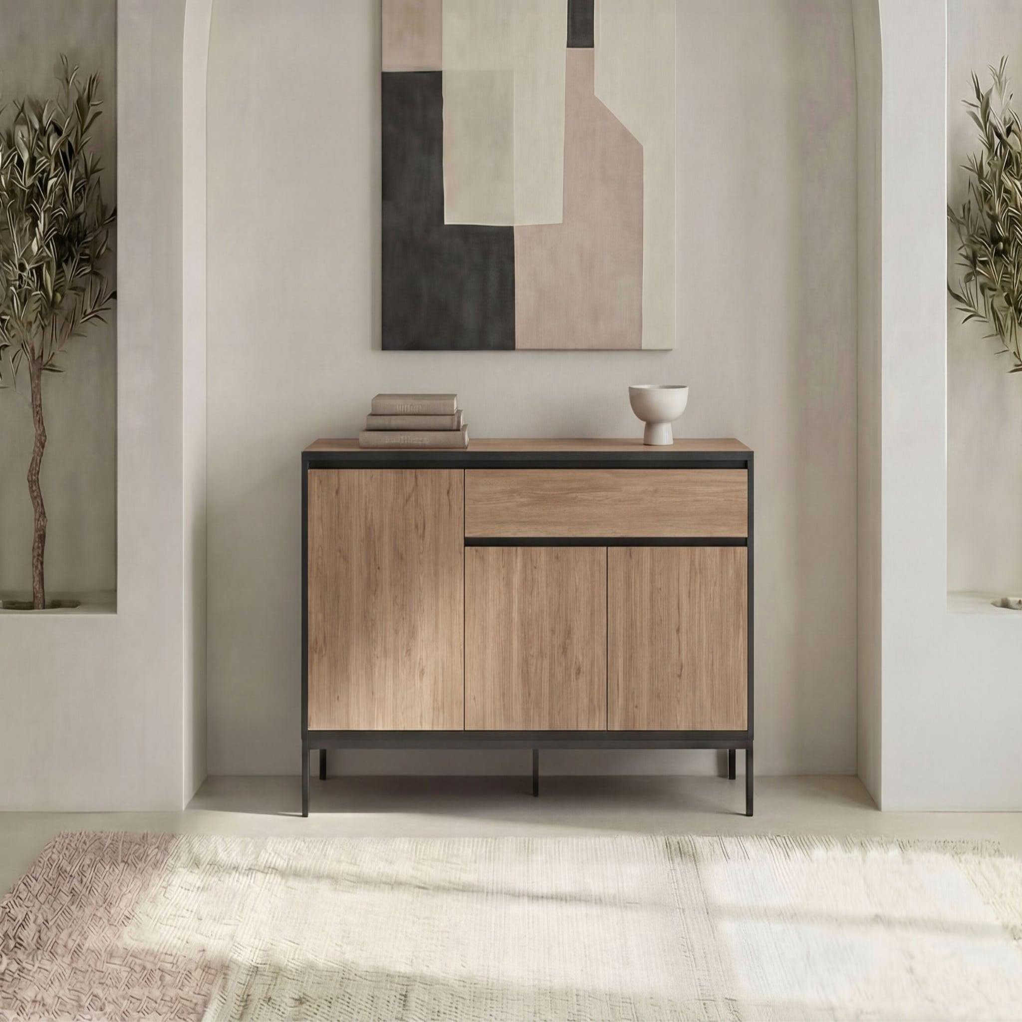Voir la diapositive 2 : CASANOVA PARIS Vana - buffet 3 portes 140cm en mélamine