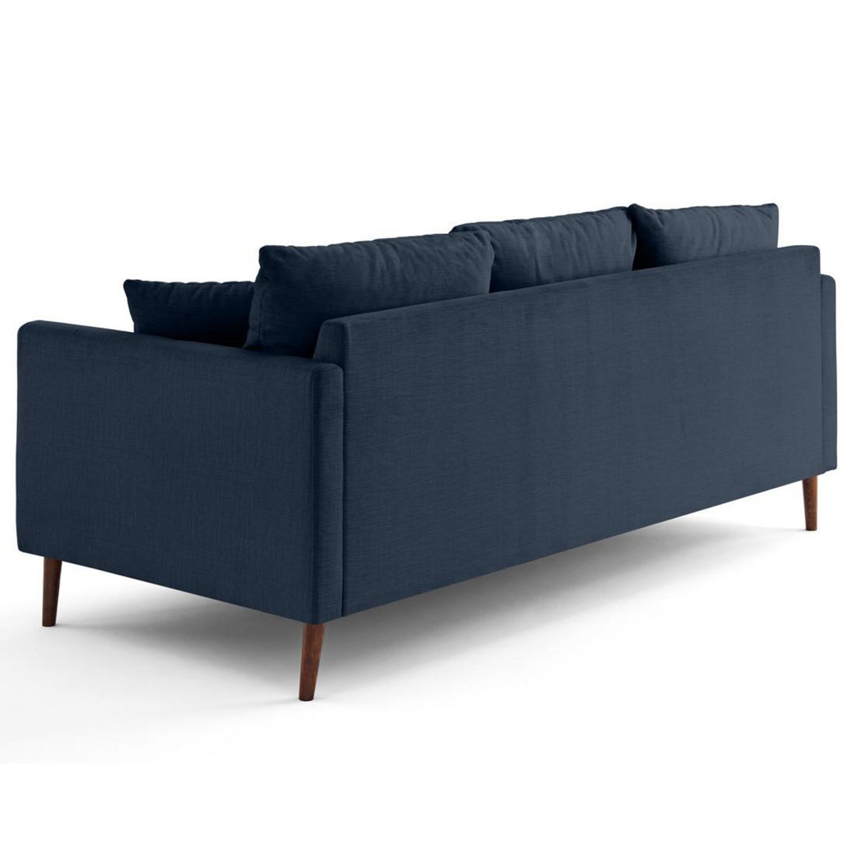 LISA DESIGN Ostrava - canapé droit 3 places en velours pieds en bois