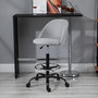 Voir la diapositive 2 : VINSETTO Vinsetto Chaise de bureau assise haute réglable 103-123H cm pivotant 360° lin gris