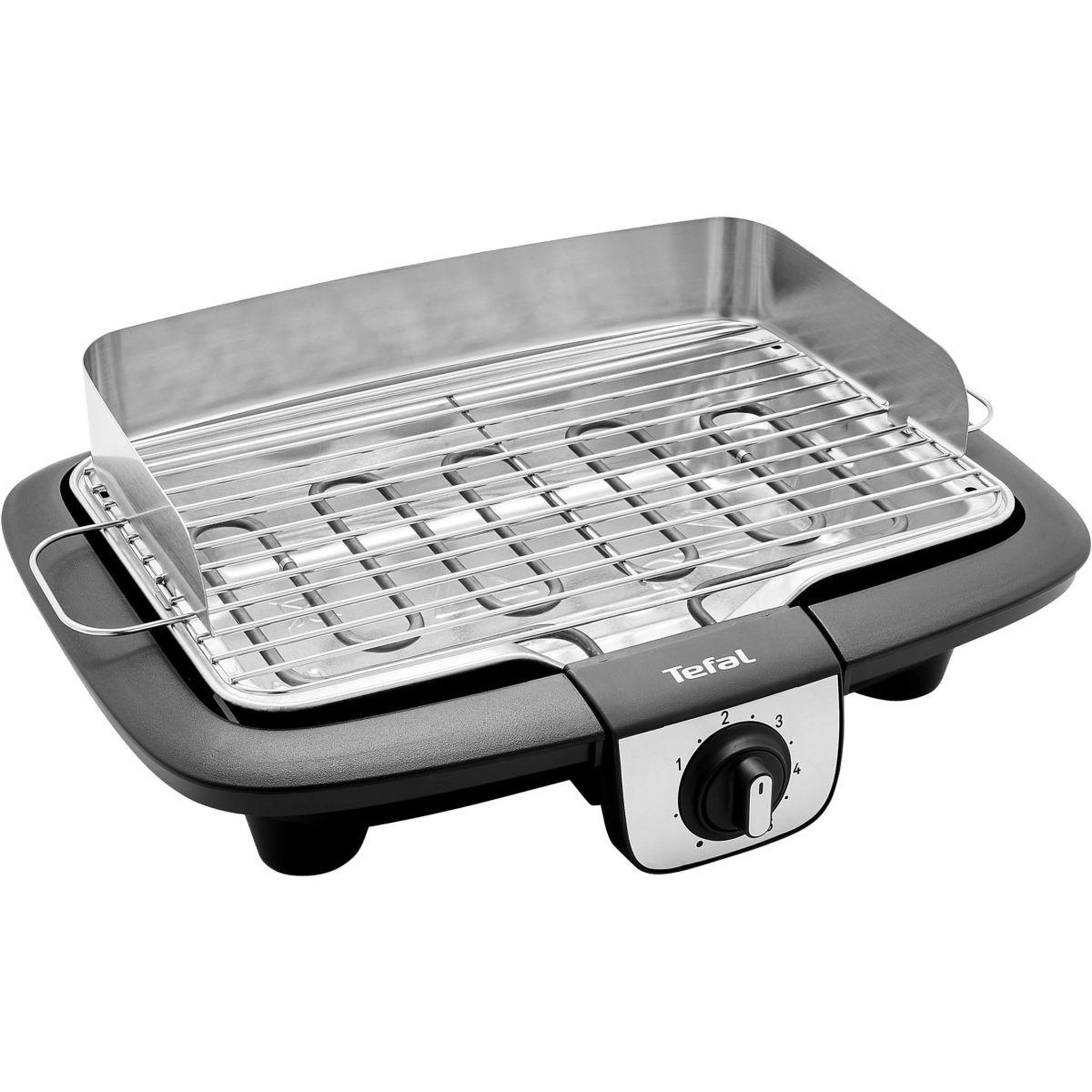 TEFAL Barbecue électrique BG90A810 Easygrill inox à poser, 37x23.5 cm