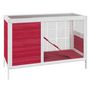 Voir la diapositive 2 : VIDAXL Clapier rouge 103x44x69,5 cm bois de pin massif