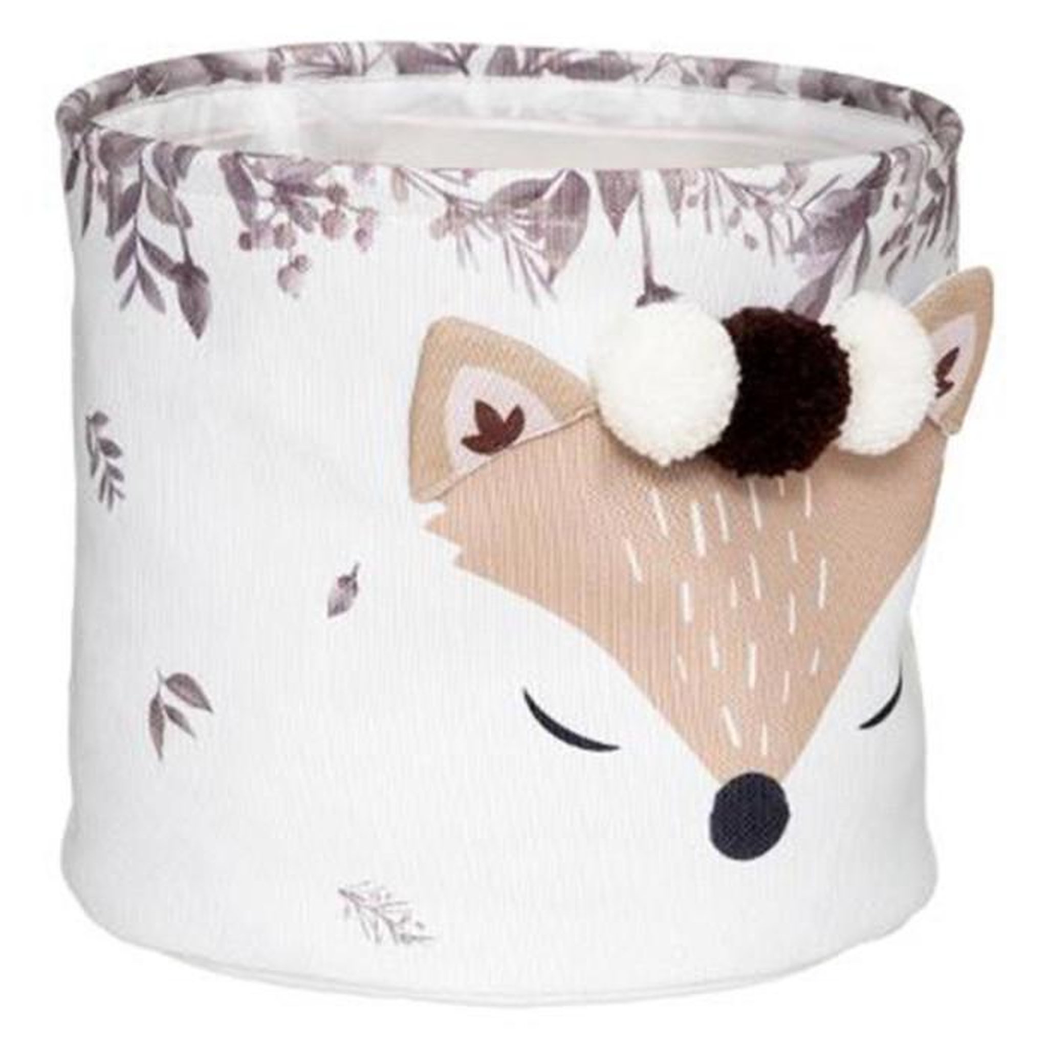 Voir la diapositive 2 : Atmosphera Kids Lot de 2 paniers déco enfant  renard  30cm blanc