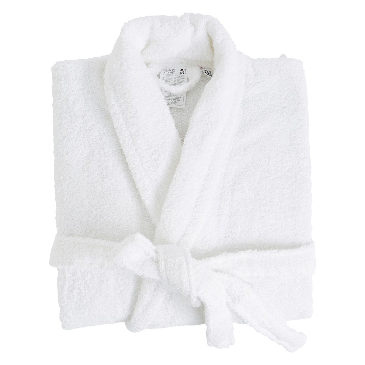 ACTUEL Peignoir uni en coton éponge 380 gr/m2 COL CHALE