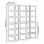Voir la diapositive 6 : VIDAXL Cloison de separation 5 panneaux blanc bois de paulownia massif