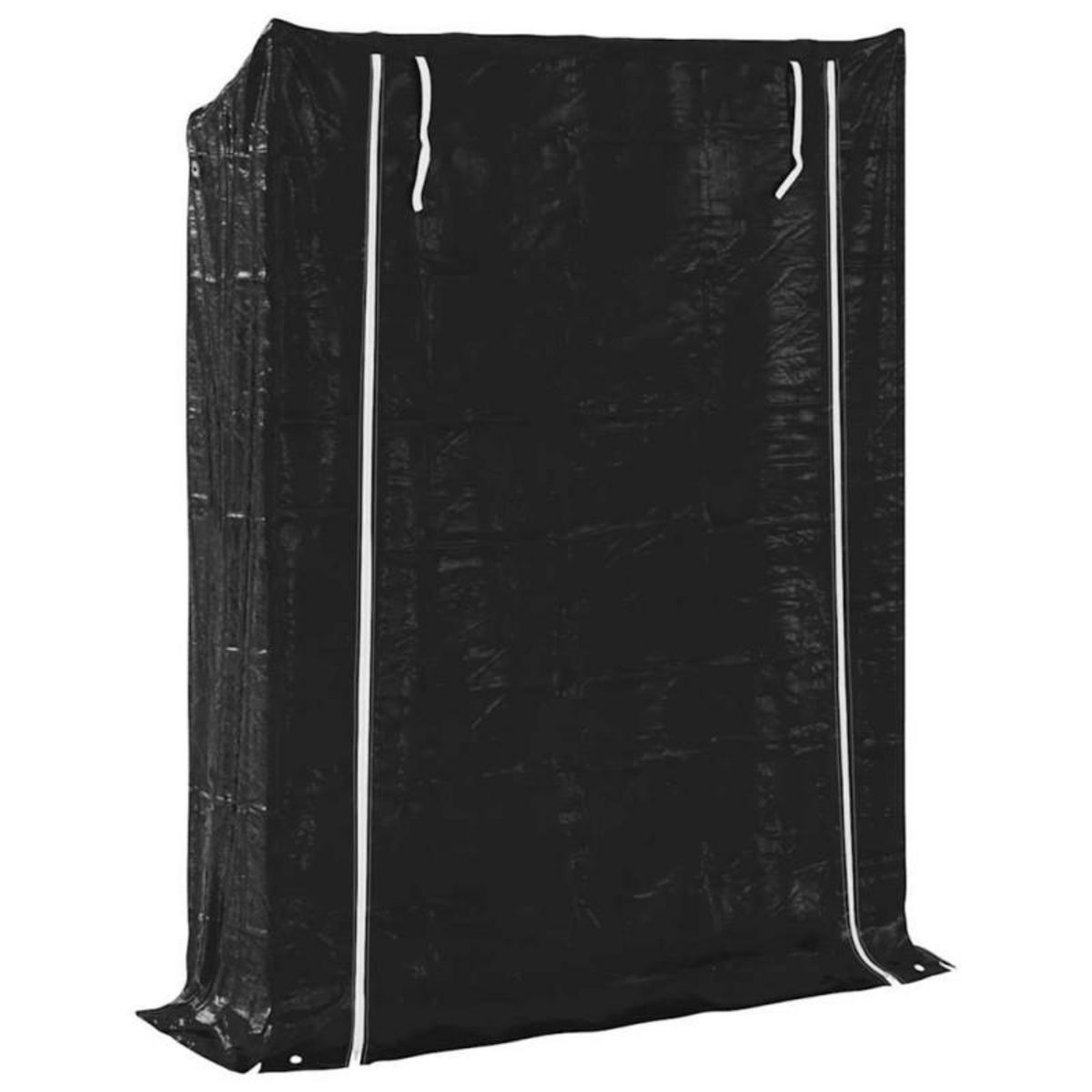 VIDAXL Portant de bois de chauffage et housse de pluie acier galvanisé