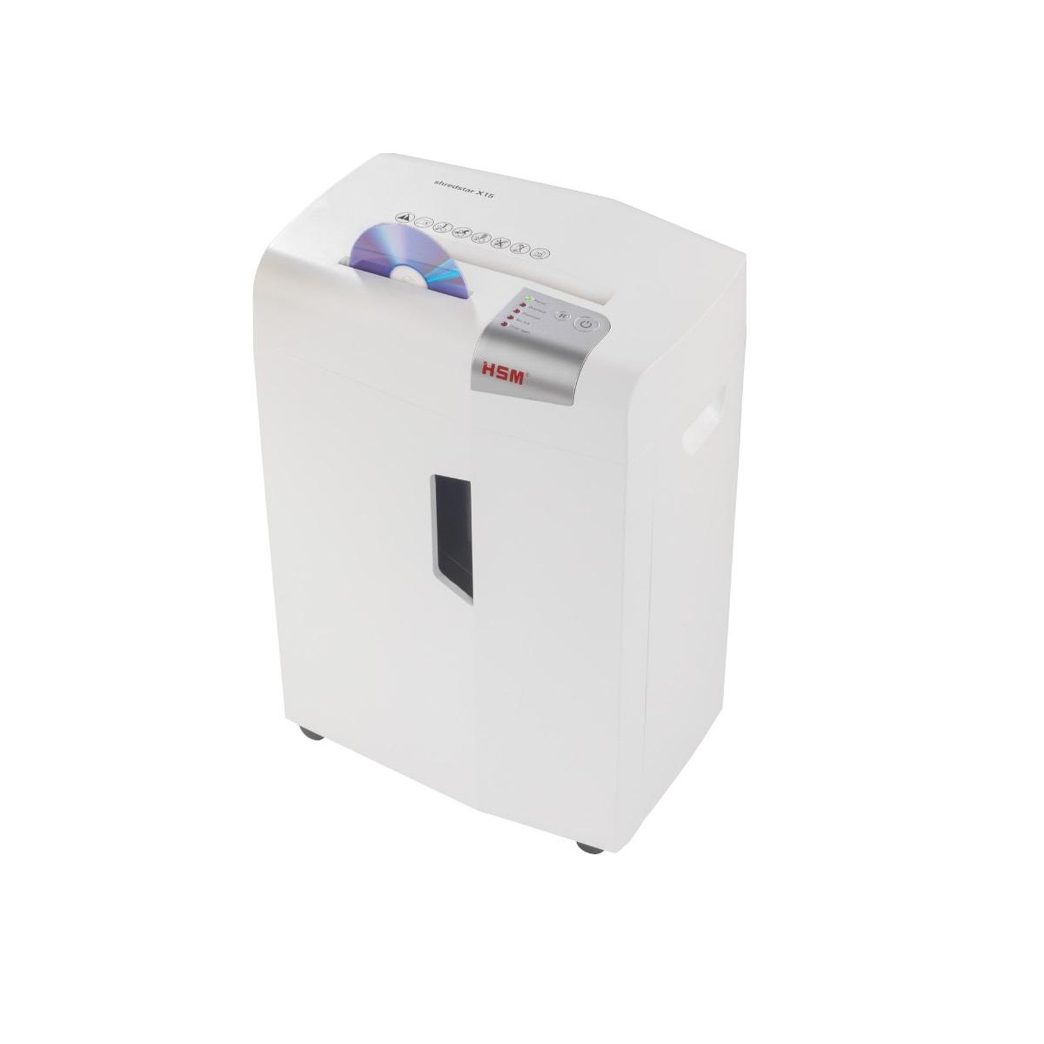 Voir la diapositive 4 : Hsm Destructeur de documents 15 feuilles coupes particules 4x37mm - 1030121