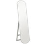 Voir la diapositive 1 : HOMCOM Miroir sur pied ou mural 150 cm avec étagère de rangement, grand miroir arqué pour chambre, entrée ou couloir, blanc