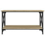 Voir la diapositive 4 : VIDAXL Table basse Chene sonoma 80x45x45 cm Bois d'ingenierie et fer