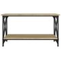 Voir la diapositive 4 : VIDAXL Table basse Chene sonoma 80x45x45 cm Bois d'ingenierie et fer