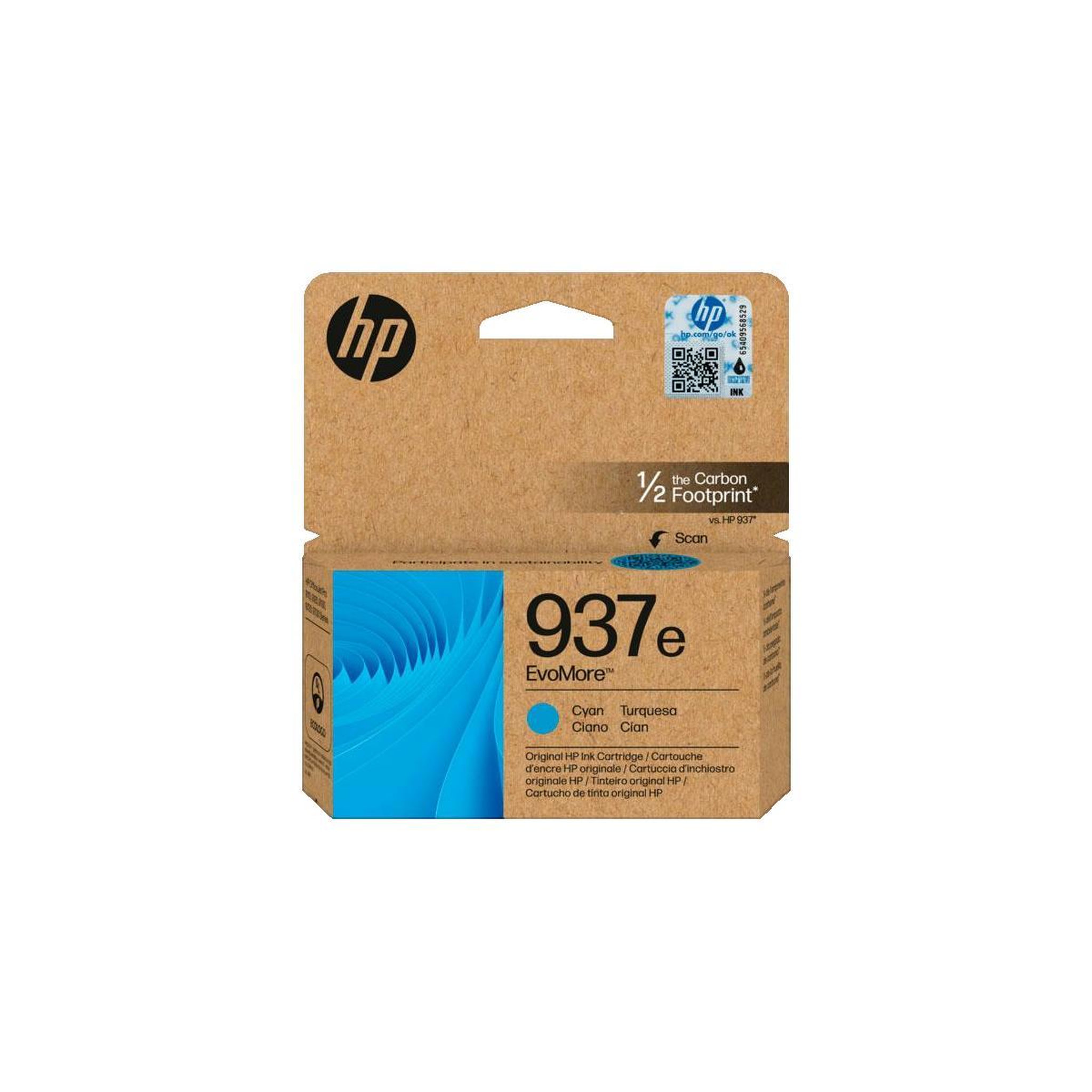 HP Cartouche d'encre HP 937e EvoMore cyan