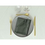 SOLEIL D'OCRE Lot de 3 serviettes 45x45 cm LUXURY, par Soleil d'Ocre. Coloris disponibles : Vert, Gris, Bleu, Blanc, Beige, Rouge