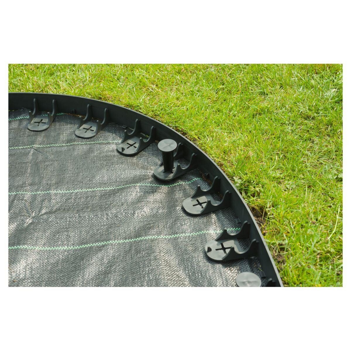 Nature Bordure à gazon - PP/PE, noir, 16x ancres