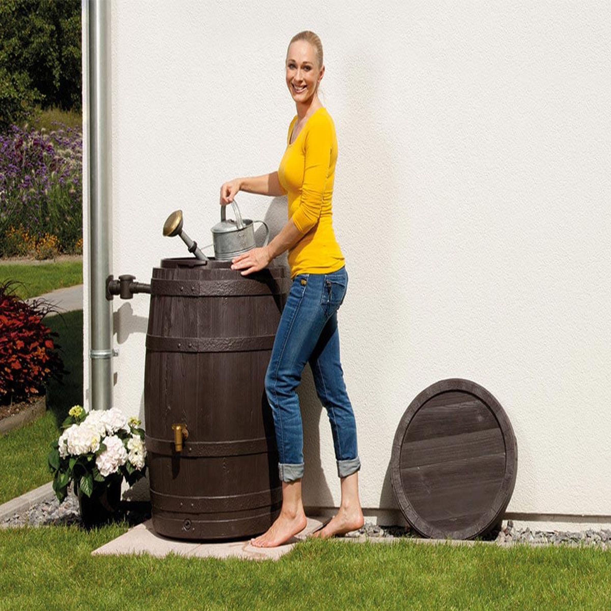 Voir la diapositive 3 : Garantia Récupérateur d'eau de pluie tonneau vino 250 l - garantia