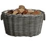 Voir la diapositive 3 : VIDAXL Panier a bois de chauffage avec poignees 59x42x28 cm Gris Saule