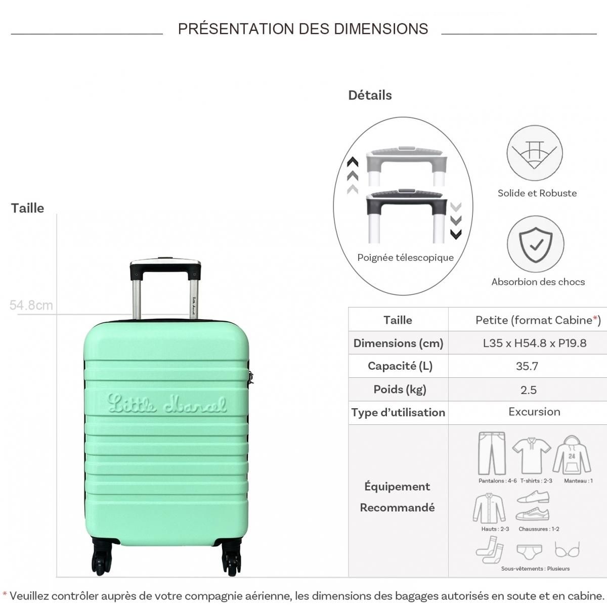 Little Marcel Valise cabine passe-partout rigide 54.8 cm