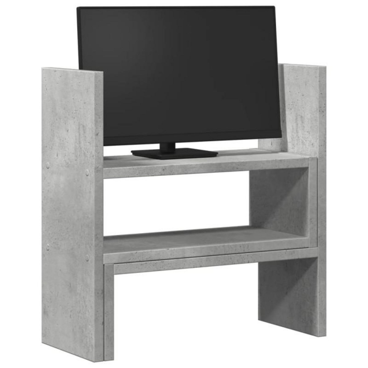 VIDAXL Organisateur de bureau réglable gris béton bois d ingénierie