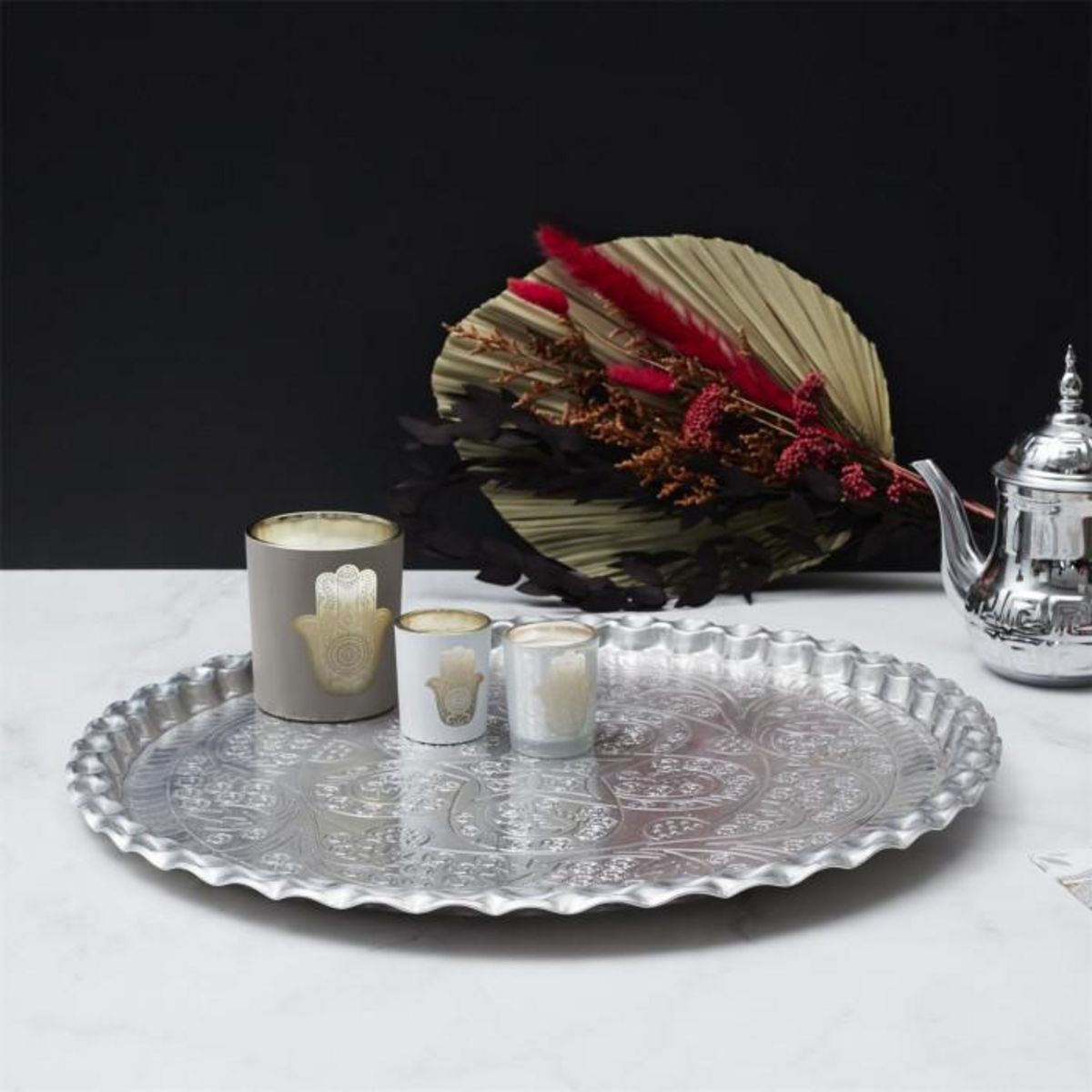 Paris Prix Plateau de Service  Déco  47cm Argent