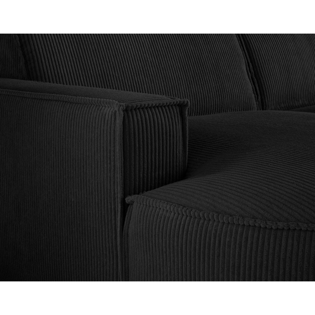 LISA DESIGN Spiaggia - canapé d'angle gauche - forme arrondie - 5 places - en velours côtelé