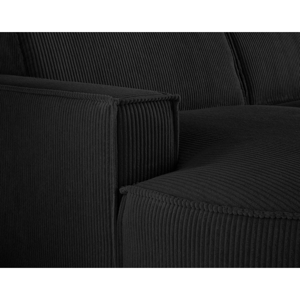 LISA DESIGN Spiaggia - canapé d'angle gauche - forme arrondie - 5 places - en velours côtelé