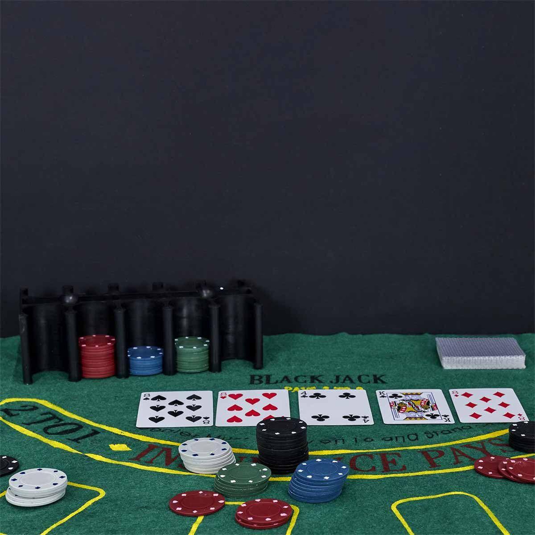 Voir la diapositive 4 : MISTER GADGET Jeu de Poker  200 Jetons  90cm Vert