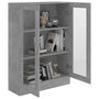 Voir la diapositive 4 : VIDAXL Armoire a vitrine Gris beton 82,5x30,5x115 cm Bois d'ingenierie