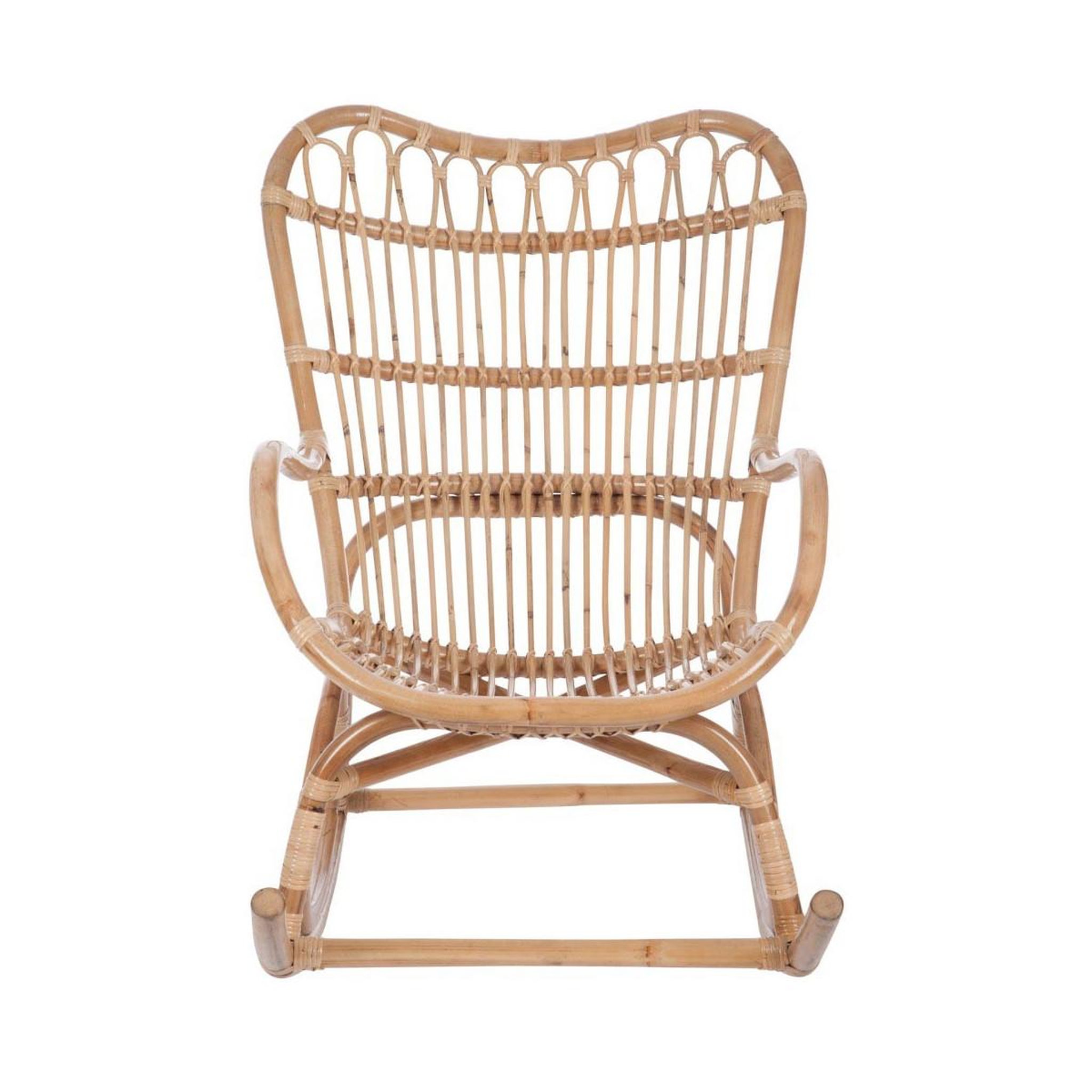 Voir la diapositive 2 : J-LINE Fauteuil à bascule en rotin  washington  112cm naturel