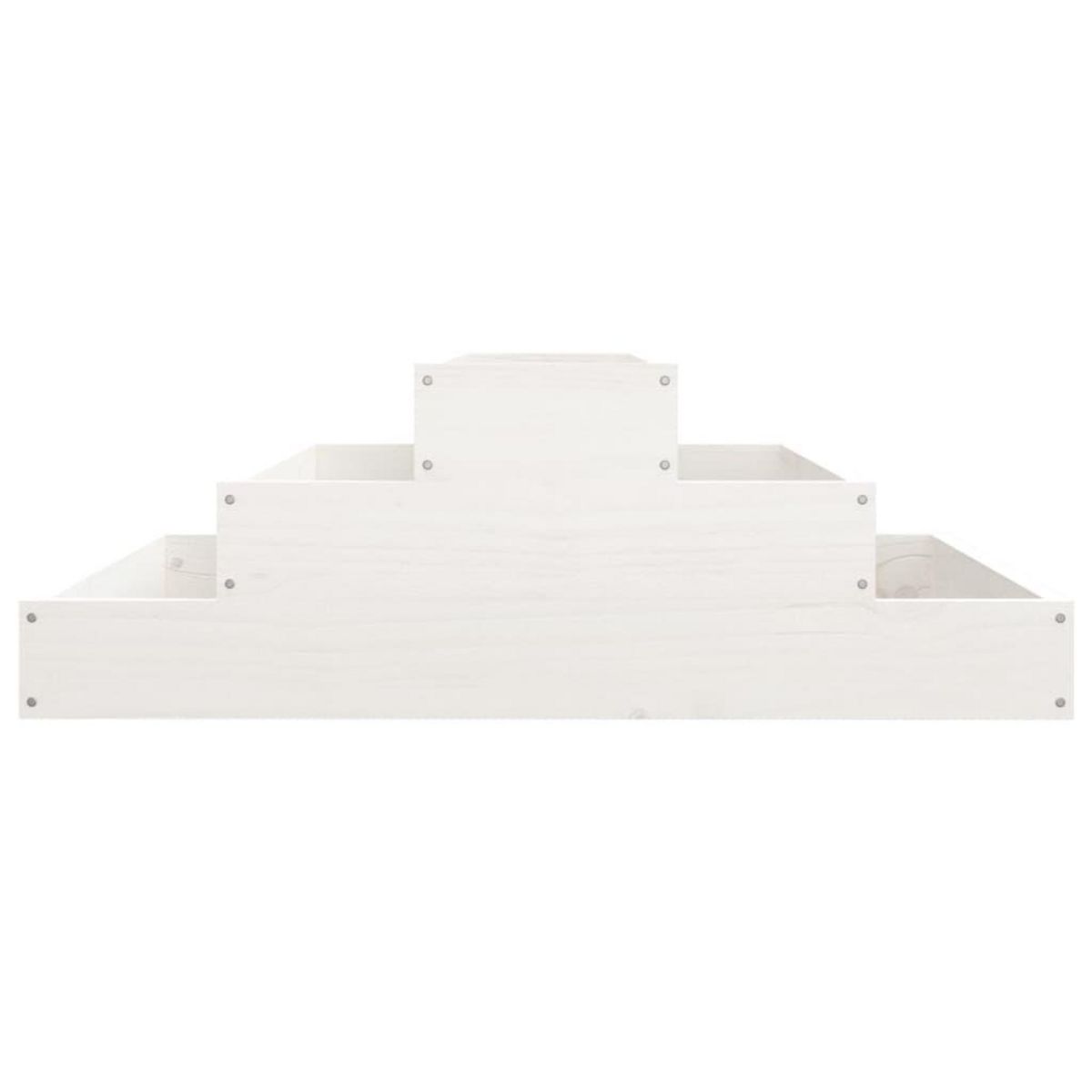 VIDAXL Jardiniere Blanc 80x80x27 cm Bois massif de pin