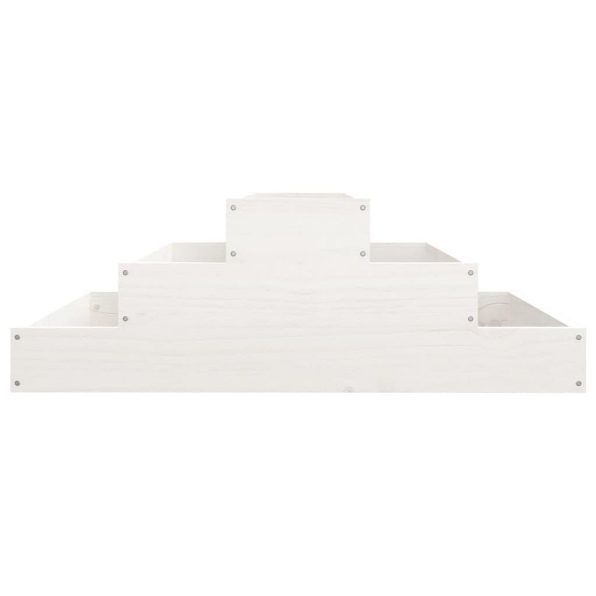 VIDAXL Jardiniere Blanc 80x80x27 cm Bois massif de pin