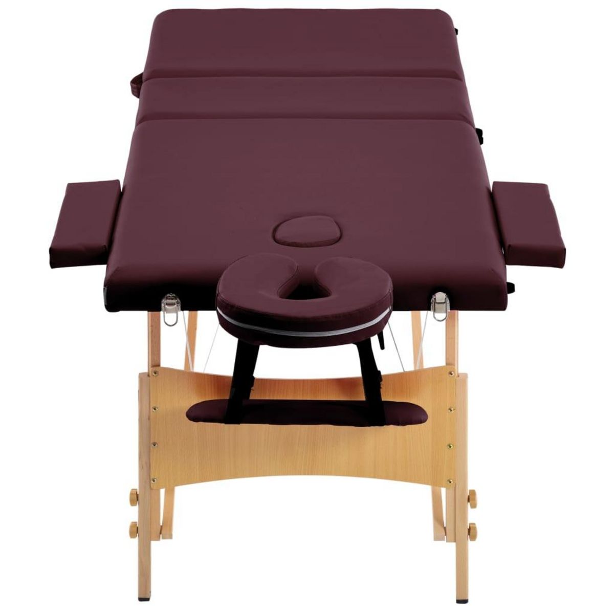 VIDAXL Table de massage pliable 3 zones Violet vin